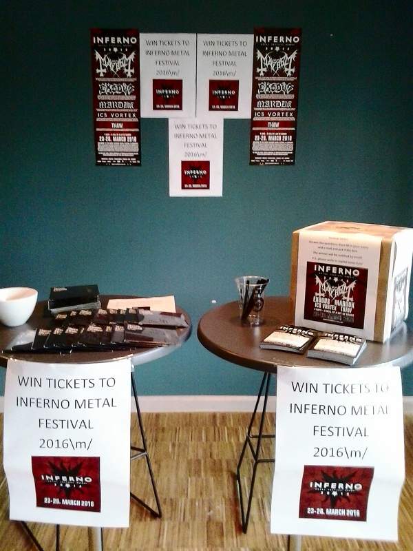 Inferno's stand at Trondheim Metal Fest